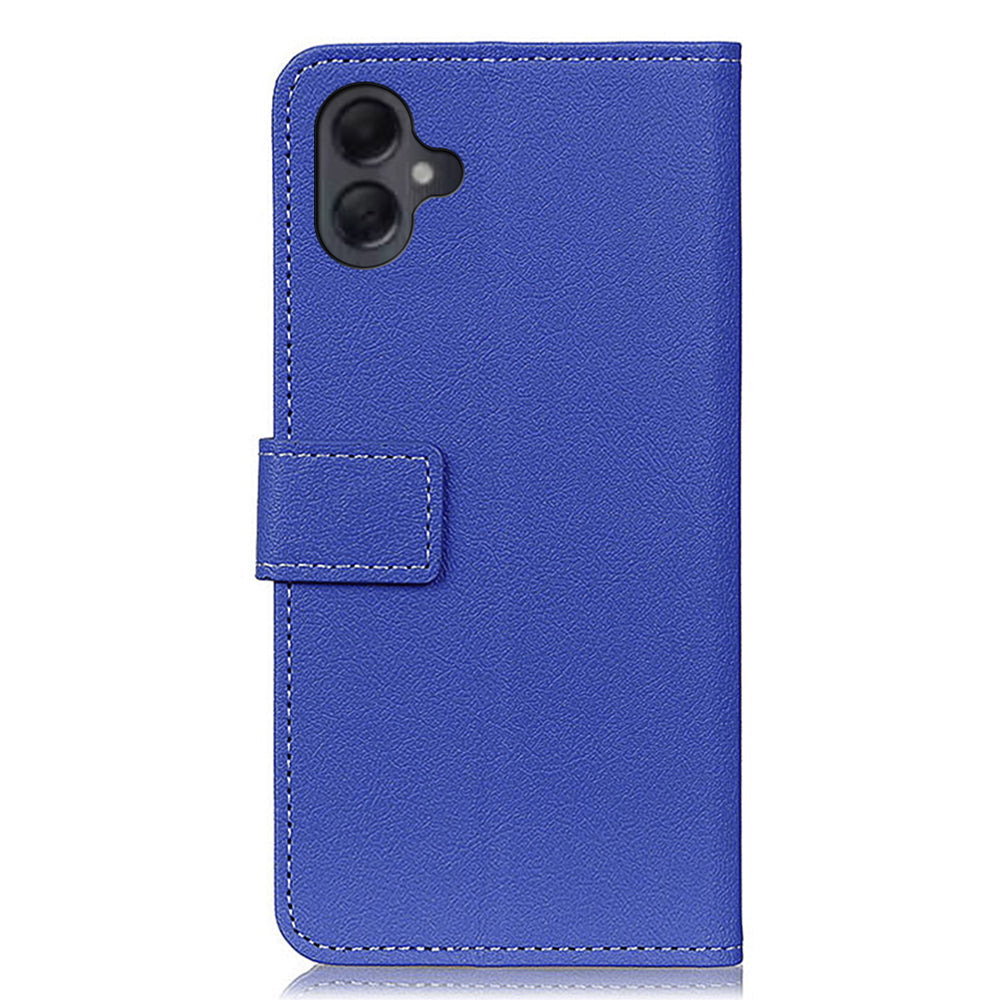 For Samsung Galaxy A06 Case PU Leather Stand Wallet Phone Cover - Blue
