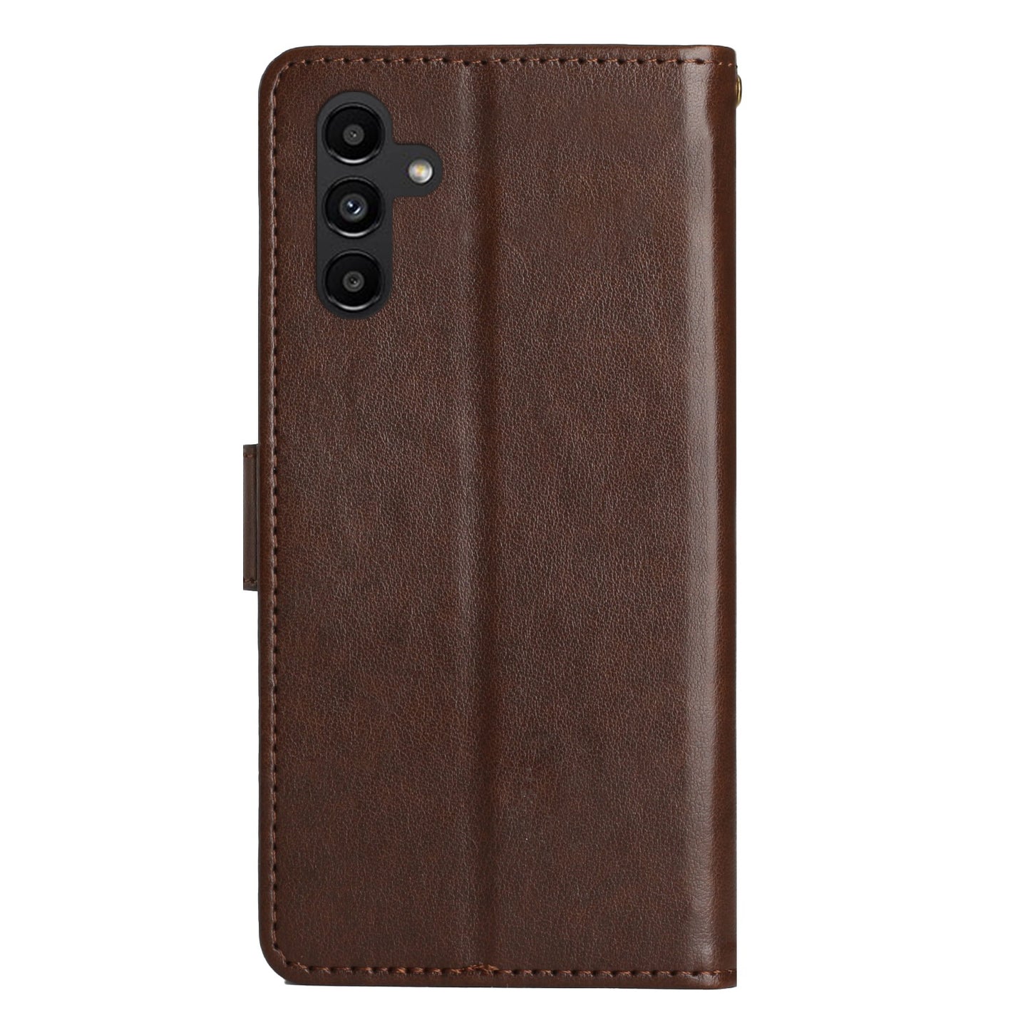 For Samsung Galaxy A16 5G / A16 4G Case PU Leather Phone Wallet Cover with Strap - Brown