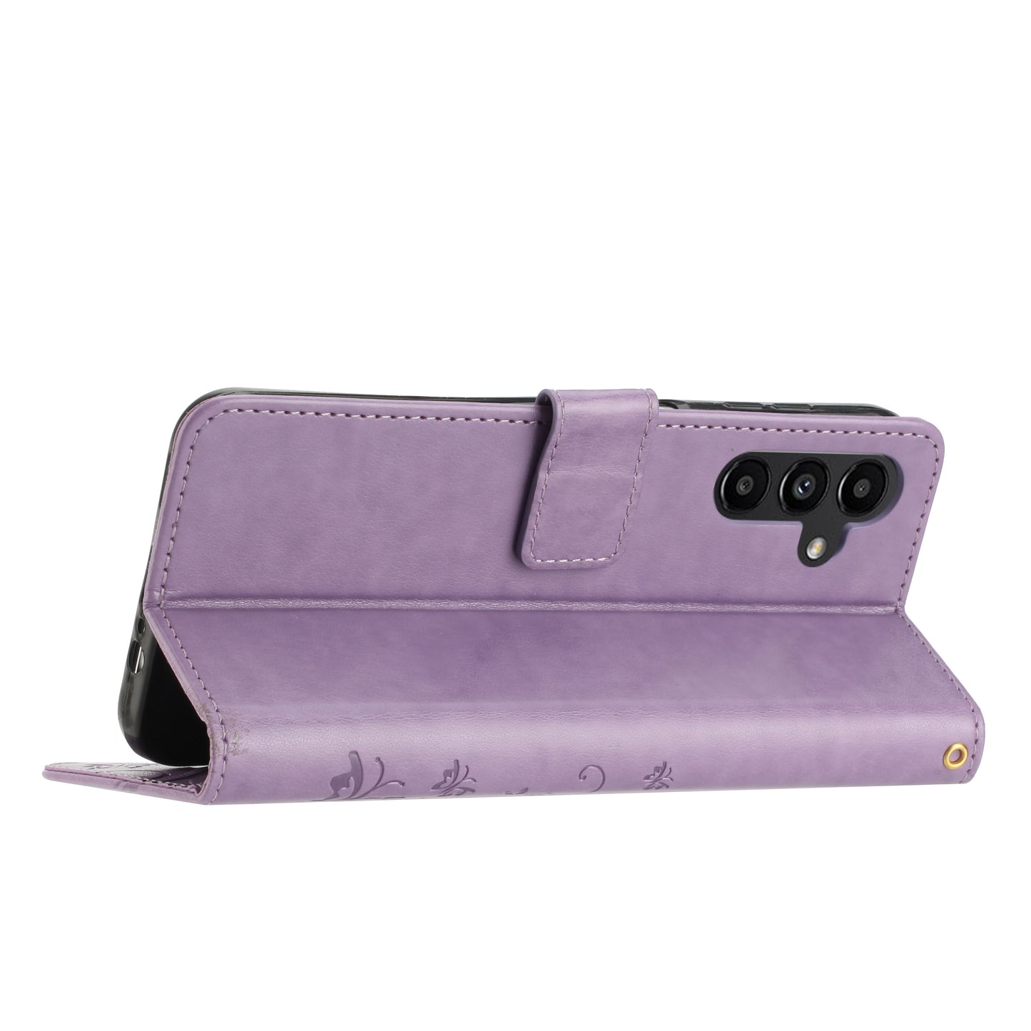 For Samsung Galaxy A16 5G / A16 4G Case PU Leather Phone Wallet Cover with Strap - Light Purple
