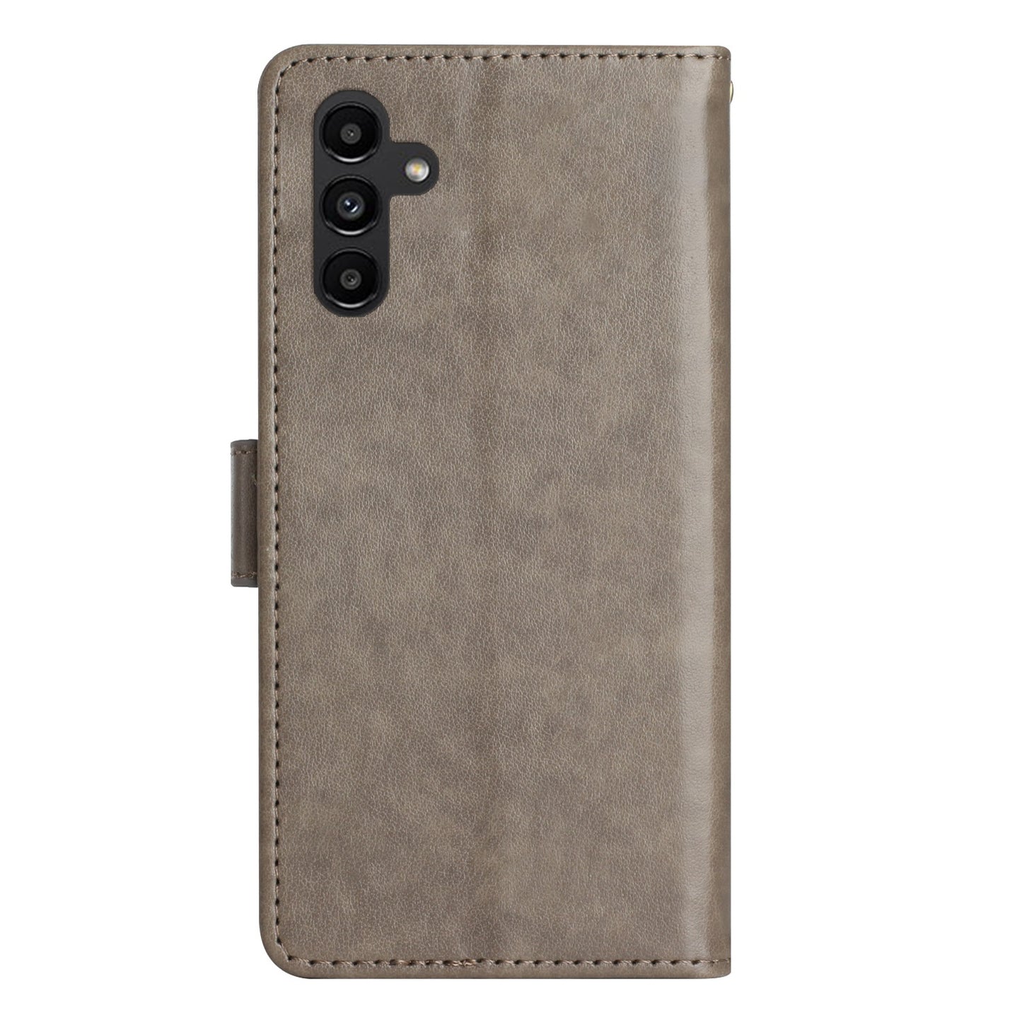 For Samsung Galaxy A16 5G / A16 4G Case PU Leather Phone Wallet Cover with Strap - Grey