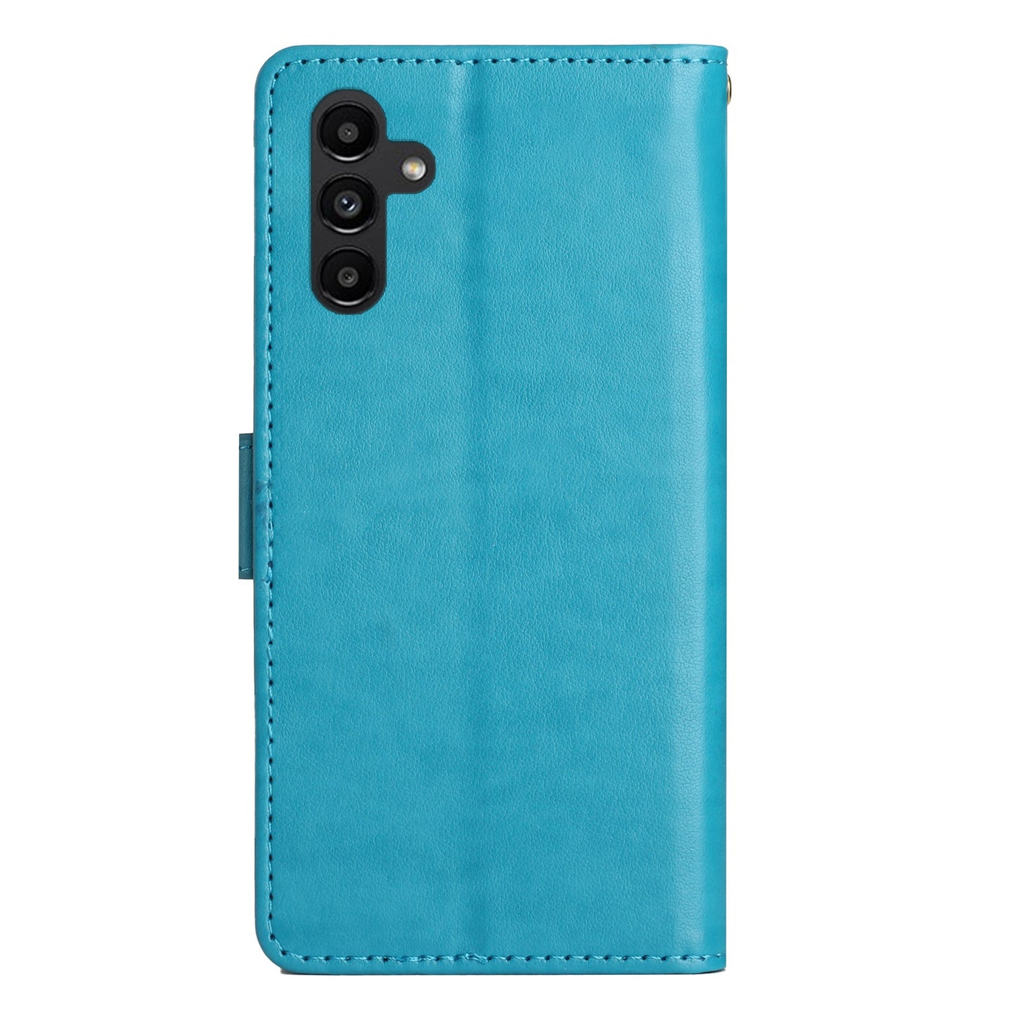 For Samsung Galaxy A16 5G / A16 4G Case PU Leather Phone Wallet Cover with Strap - Blue