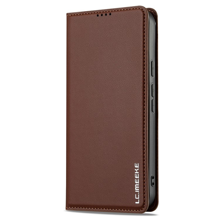 LC.IMEEKE L1 Series for Google Pixel 9 Pro XL Case PU Leather Wallet Stand Protective Phone Cover - Brown