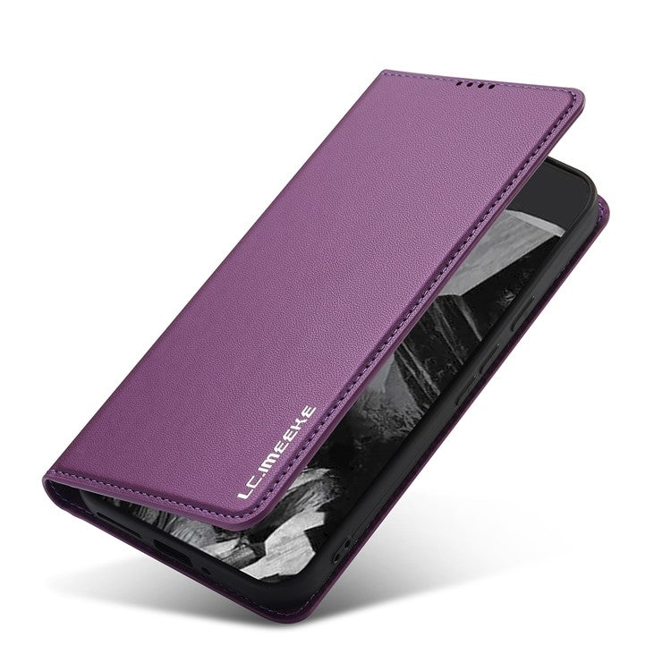 LC.IMEEKE L1 Series for Google Pixel 9 Pro XL Case PU Leather Wallet Stand Protective Phone Cover - Purple