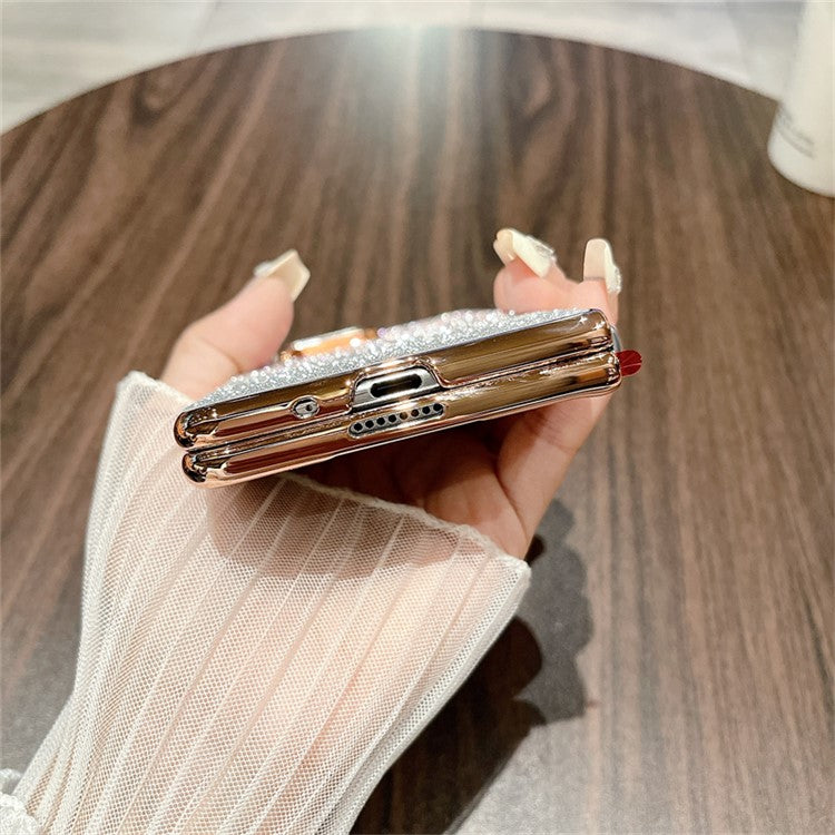 For Honor Magic Vs3 5G Case Sparkling Glitter Hard PC Phone Cover - Gradient Gold