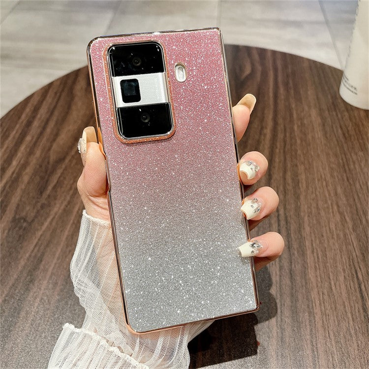 For Honor Magic Vs3 5G Case Sparkling Glitter Hard PC Phone Cover - Gradient Pink