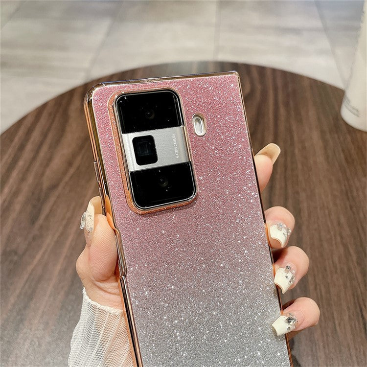 For Honor Magic Vs3 5G Case Sparkling Glitter Hard PC Phone Cover - Gradient Pink