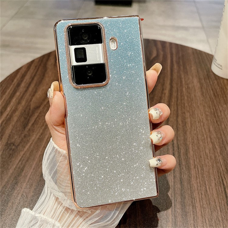 For Honor Magic Vs3 5G Case Sparkling Glitter Hard PC Phone Cover - Gradient Blue