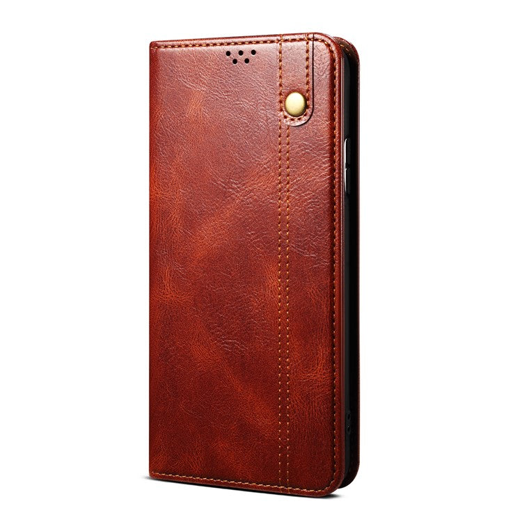 For OnePlus Nord 4 Case Crazy Horse Texture Waxy Leather Wallet Stand Cover - Brown
