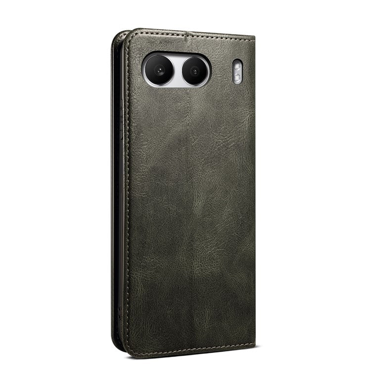 For OnePlus Nord 4 Case Crazy Horse Texture Waxy Leather Wallet Stand Cover - Green