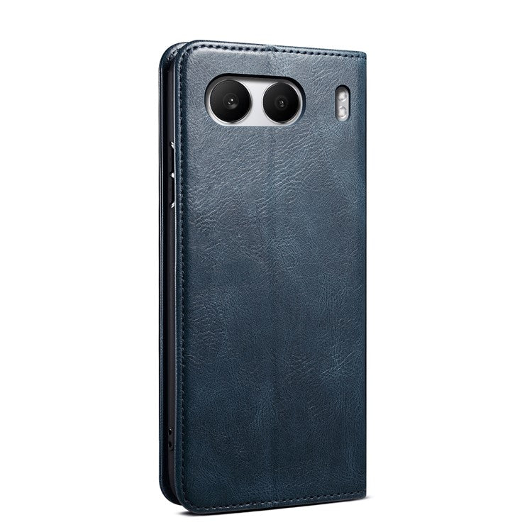 For OnePlus Nord 4 Case Crazy Horse Texture Waxy Leather Wallet Stand Cover - Blue