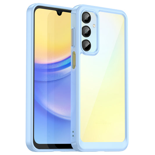 For Samsung Galaxy A16 5G / A16 4G Shockproof Case TPU +Acrylic Protective Clear Phone Cover - Blue
