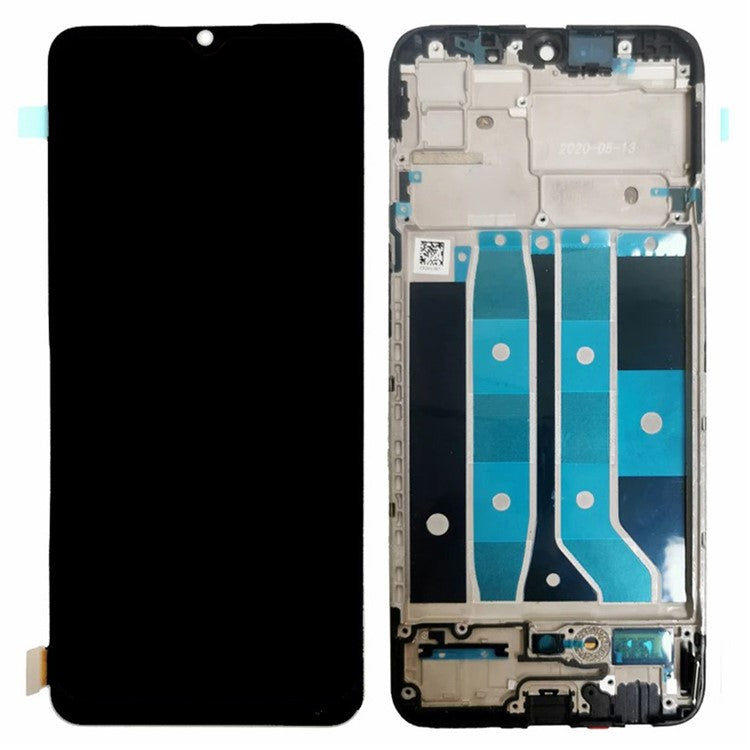 For Oppo F17 / A73 Grade C OLED Screen and Digitizer Assembly + Frame Spare Part (Without Logo)