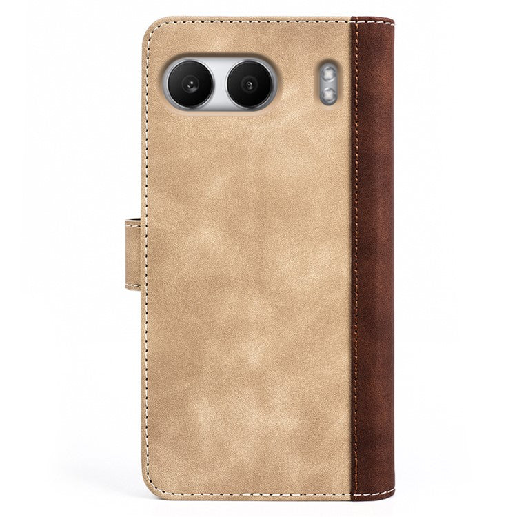 For OnePlus Nord 4 Wallet Case Leather Phone Cover Splicing Color - Yellow