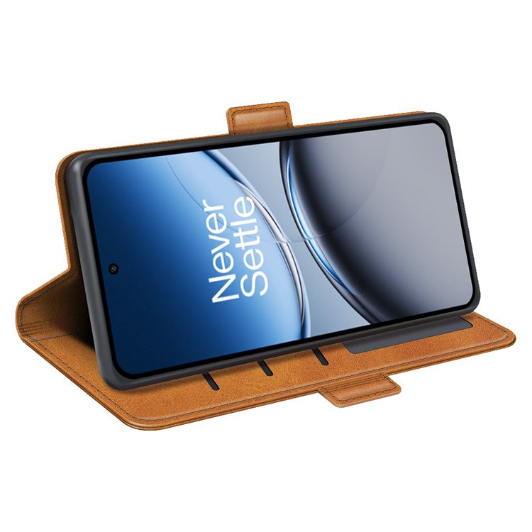 For OnePlus Nord 4 Stand Case Calf Texture Leather Wallet Phone Cover - Yellow