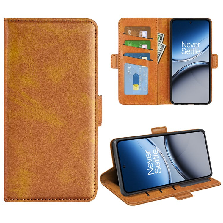 For OnePlus Nord 4 Stand Case Calf Texture Leather Wallet Phone Cover - Yellow