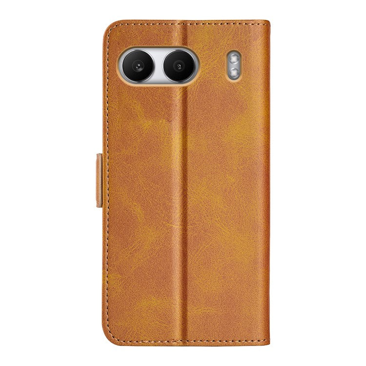 For OnePlus Nord 4 Stand Case Calf Texture Leather Wallet Phone Cover - Yellow
