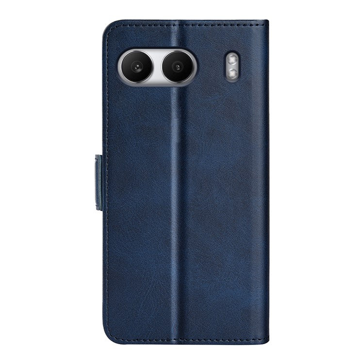 For OnePlus Nord 4 Stand Case Calf Texture Leather Wallet Phone Cover - Blue