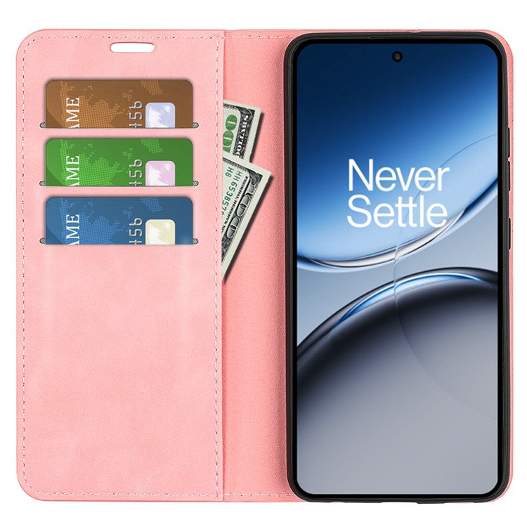 For OnePlus Nord 4 Case Skin-Touch Leather Wallet Phone Cover - Pink