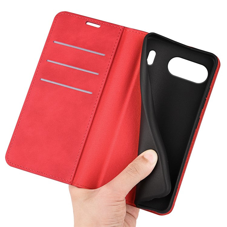 For OnePlus Nord 4 Case Skin-Touch Leather Wallet Phone Cover - Red