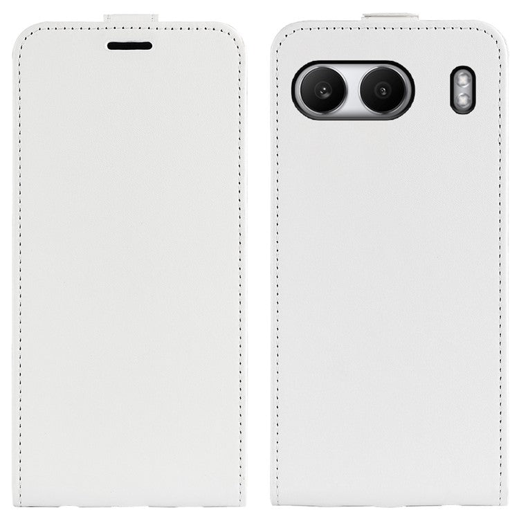 For OnePlus Nord 4 Case with Card Slots Vertical Flip Leather Phone Cover - White