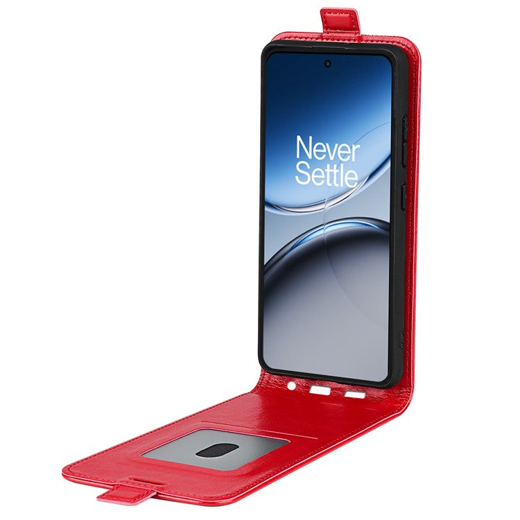 For OnePlus Nord 4 Case with Card Slots Vertical Flip Leather Phone Cover - Red