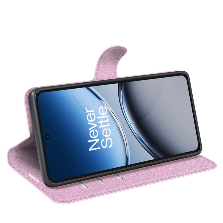 For OnePlus Nord 4 Case Litchi Texture Shockproof Leather Wallet Phone Cover - Pink