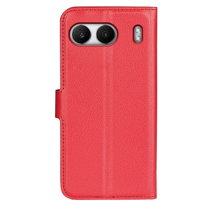For OnePlus Nord 4 Case Litchi Texture Shockproof Leather Wallet Phone Cover - Red