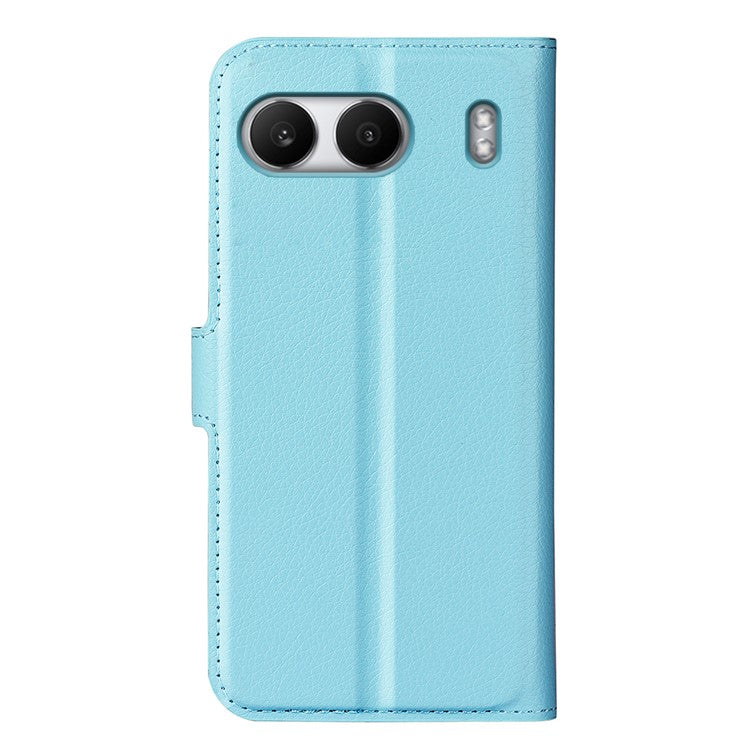 For OnePlus Nord 4 Case Litchi Texture Shockproof Leather Wallet Phone Cover - Blue