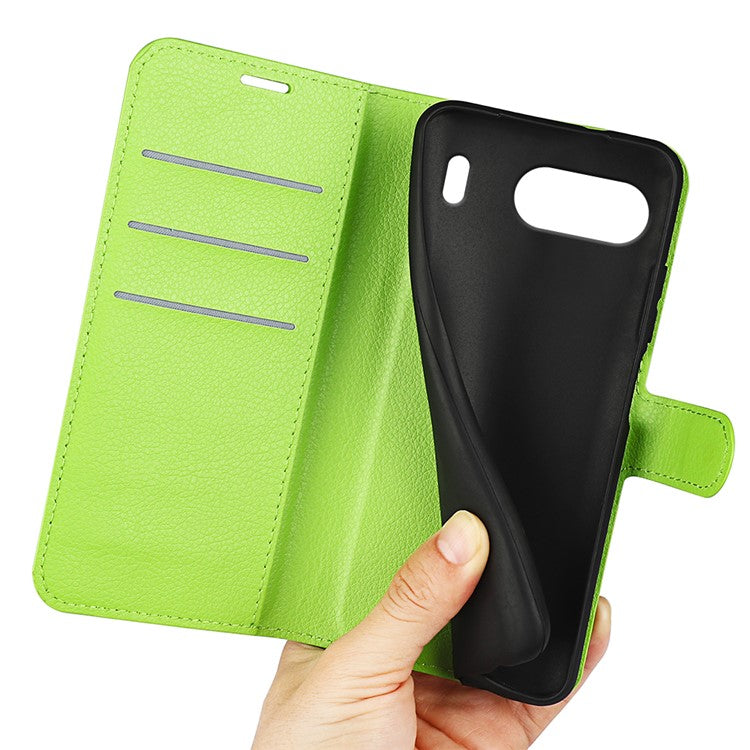 For OnePlus Nord 4 Case Litchi Texture Shockproof Leather Wallet Phone Cover - Green