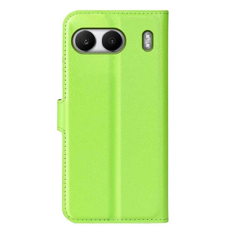 For OnePlus Nord 4 Case Litchi Texture Shockproof Leather Wallet Phone Cover - Green