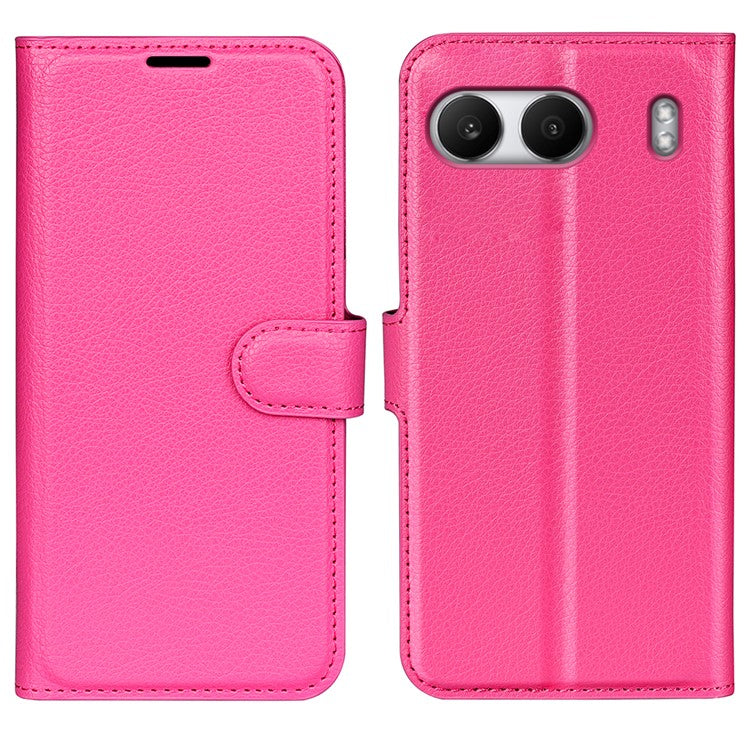 For OnePlus Nord 4 Case Litchi Texture Shockproof Leather Wallet Phone Cover - Rose