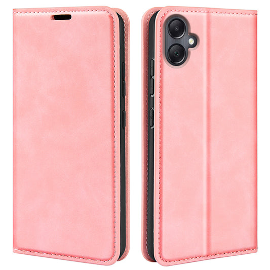 For Samsung Galaxy A06 Case Skin-Touch Leather Wallet Phone Cover - Pink