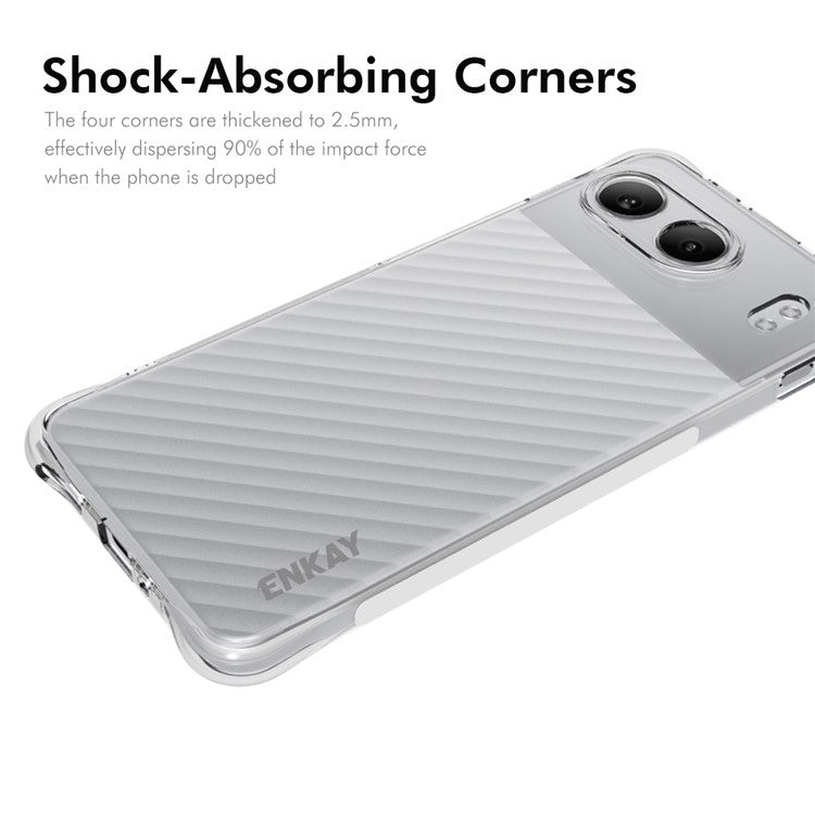 ENKAY HAT PRINCE For OnePlus Nord 4 Clear Case TPU Phone Cover Corner Airbag Fall Protection
