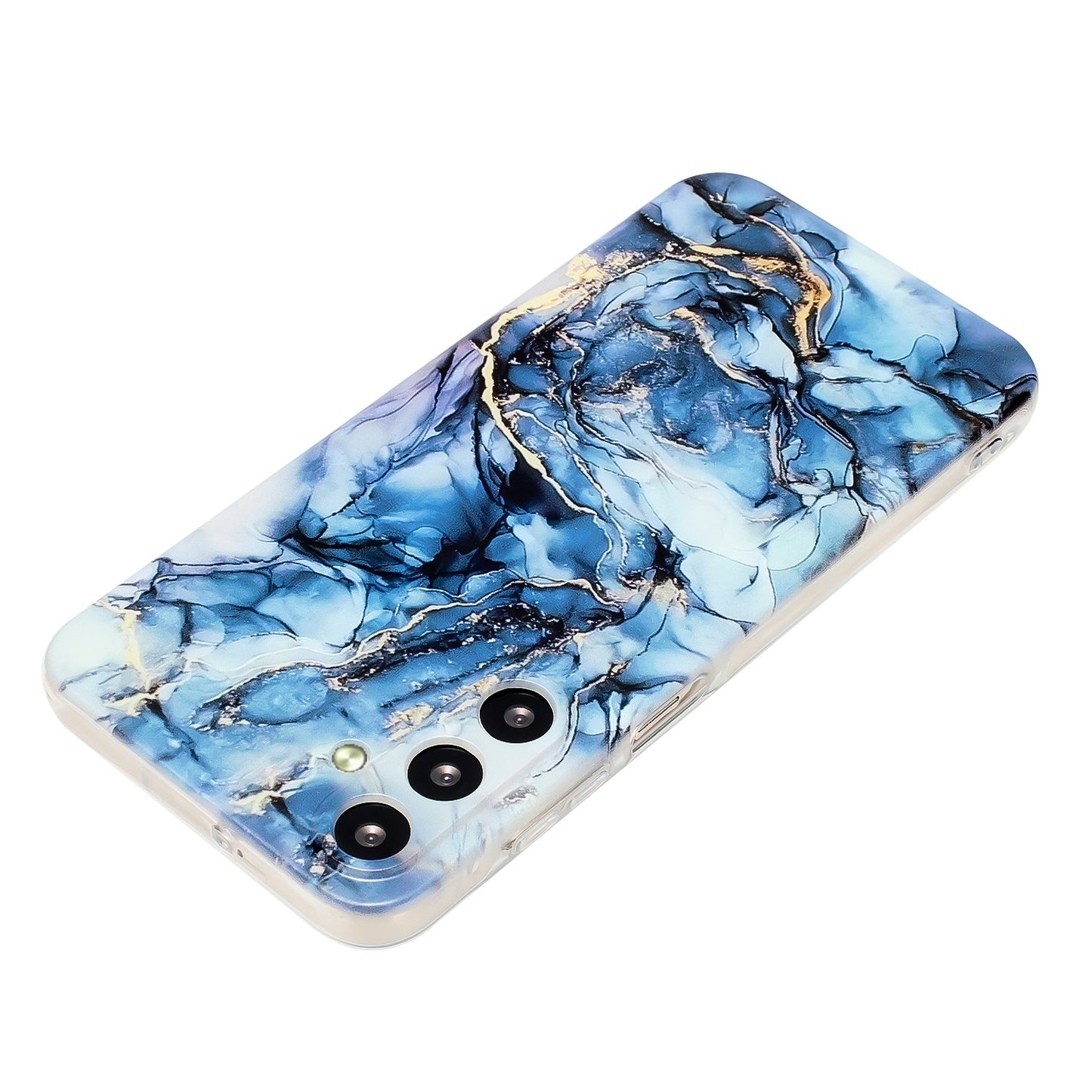 For Samsung Galaxy A16 5G / A16 4G Case Flexible TPU Marble Pattern Phone Cover - Grey
