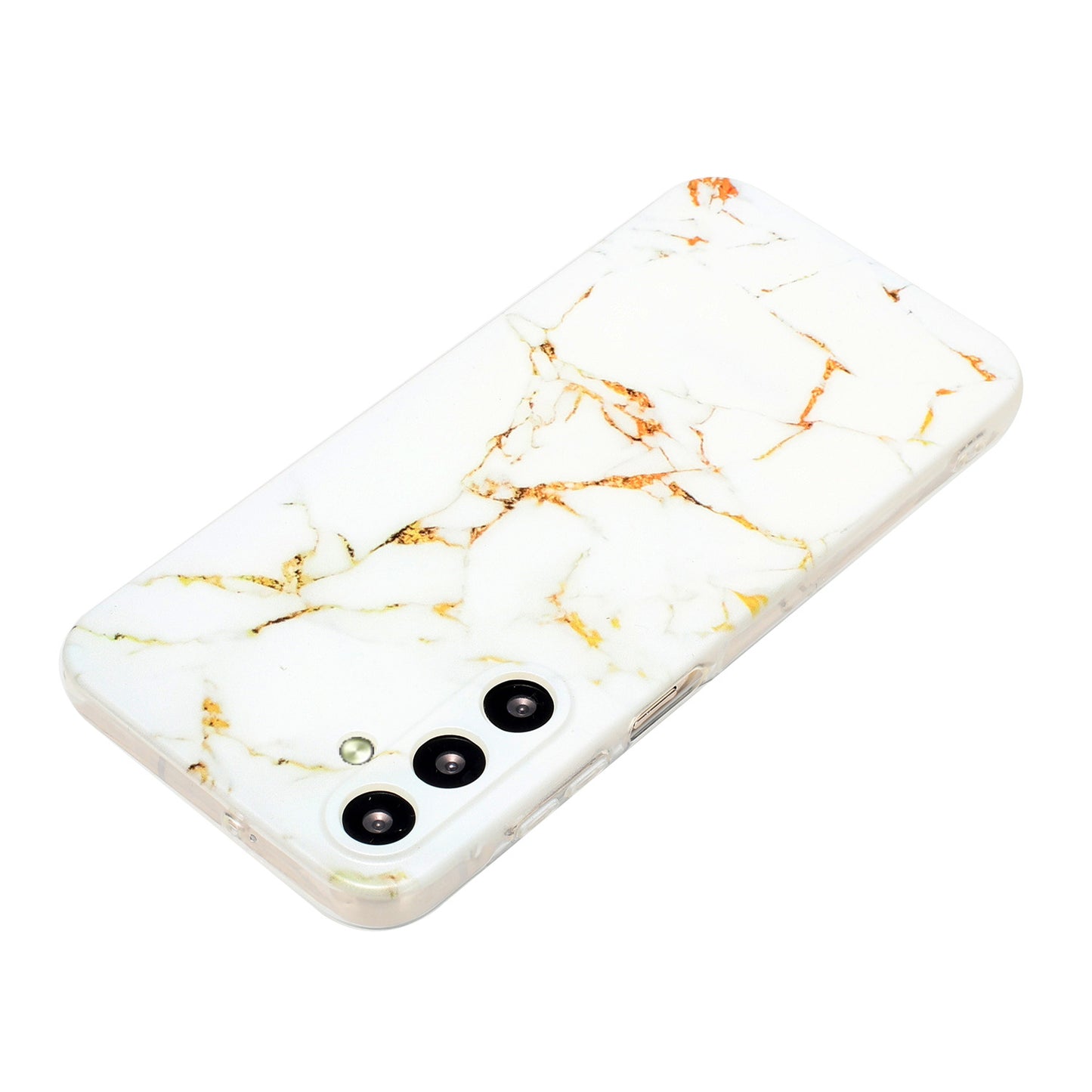 For Samsung Galaxy A16 5G / A16 4G Case Flexible TPU Marble Pattern Phone Cover - White