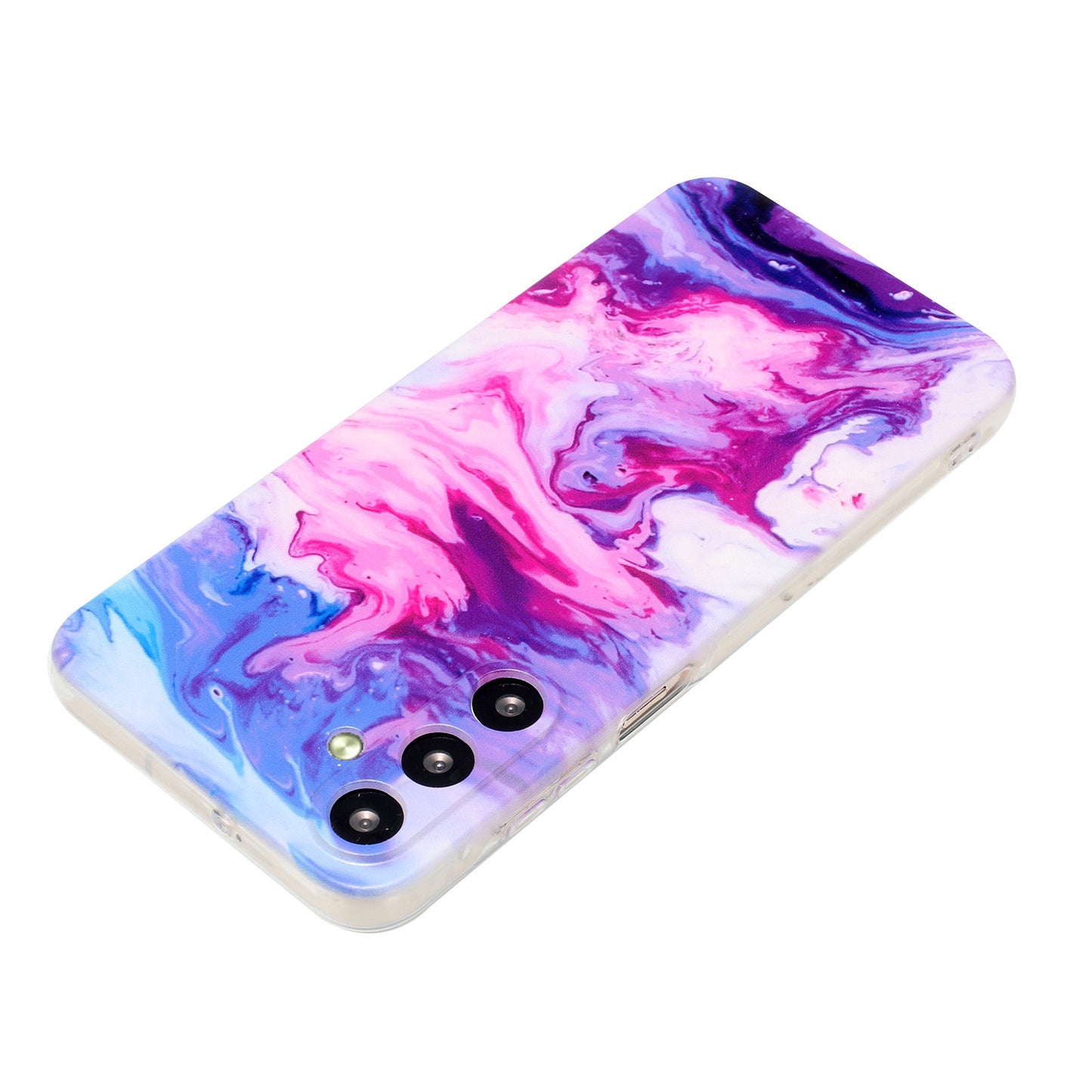 For Samsung Galaxy A16 5G / A16 4G Case Flexible TPU Marble Pattern Phone Cover - Rose