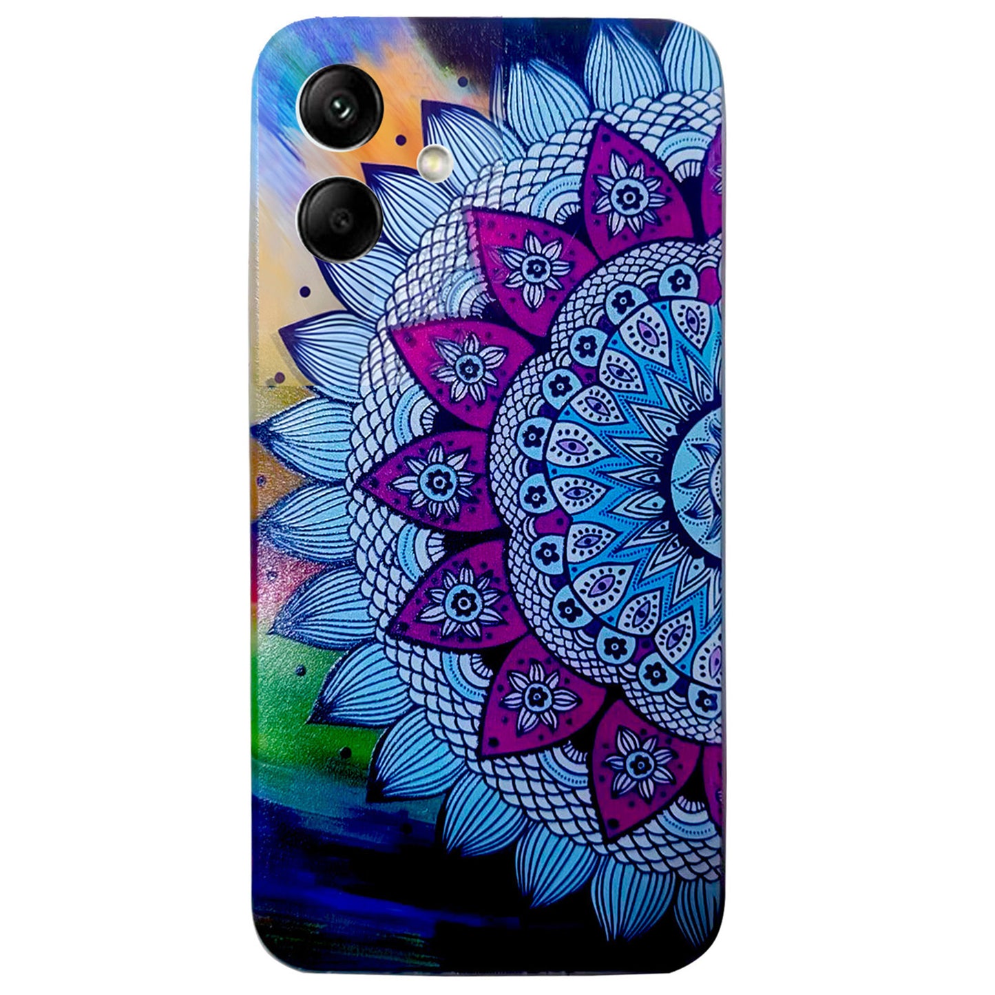 For Samsung Galaxy A06 Case Pattern Printing Cell Phone TPU Back Cover - Mandala Flower