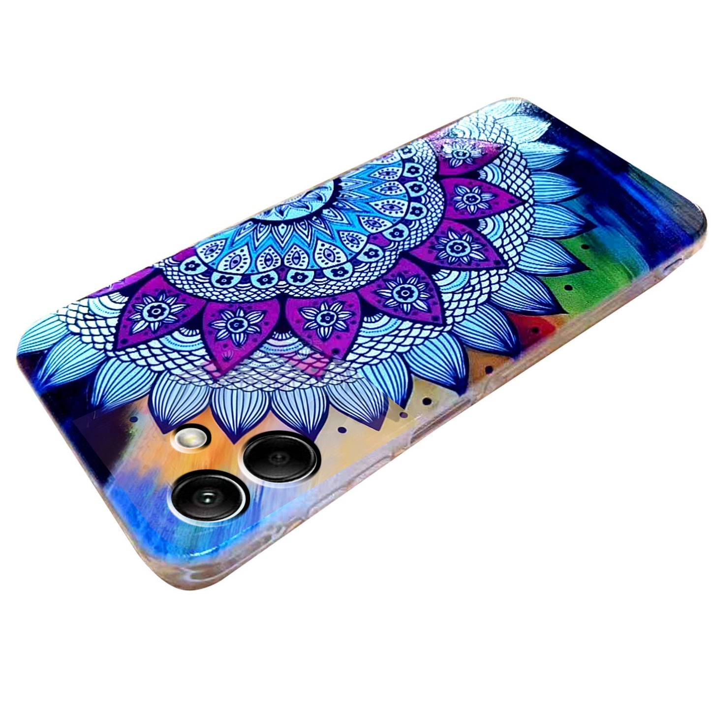 For Samsung Galaxy A06 Case Pattern Printing Cell Phone TPU Back Cover - Mandala Flower