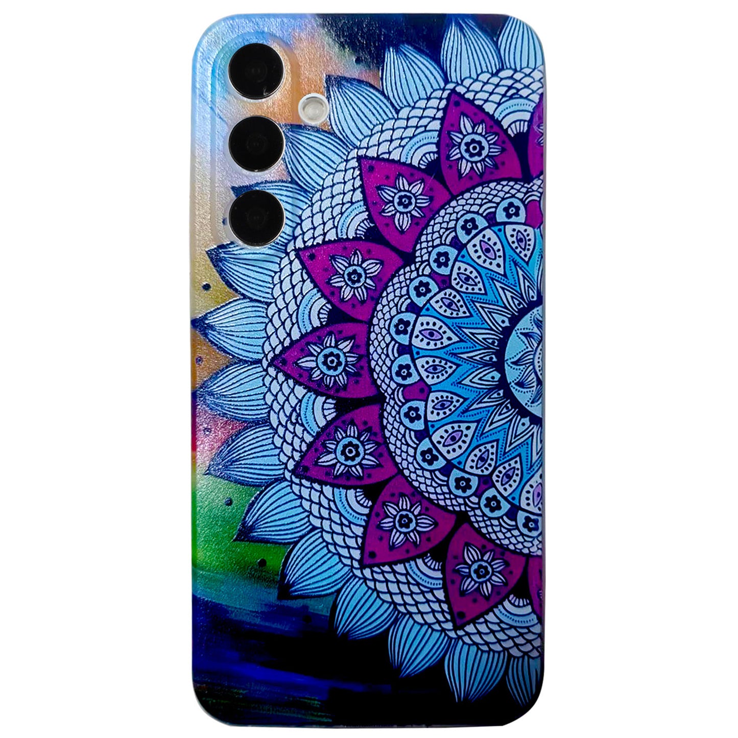 For Samsung Galaxy A16 5G / A16 4G Case Pattern Printing Cell Phone TPU Back Cover - Mandala Flower