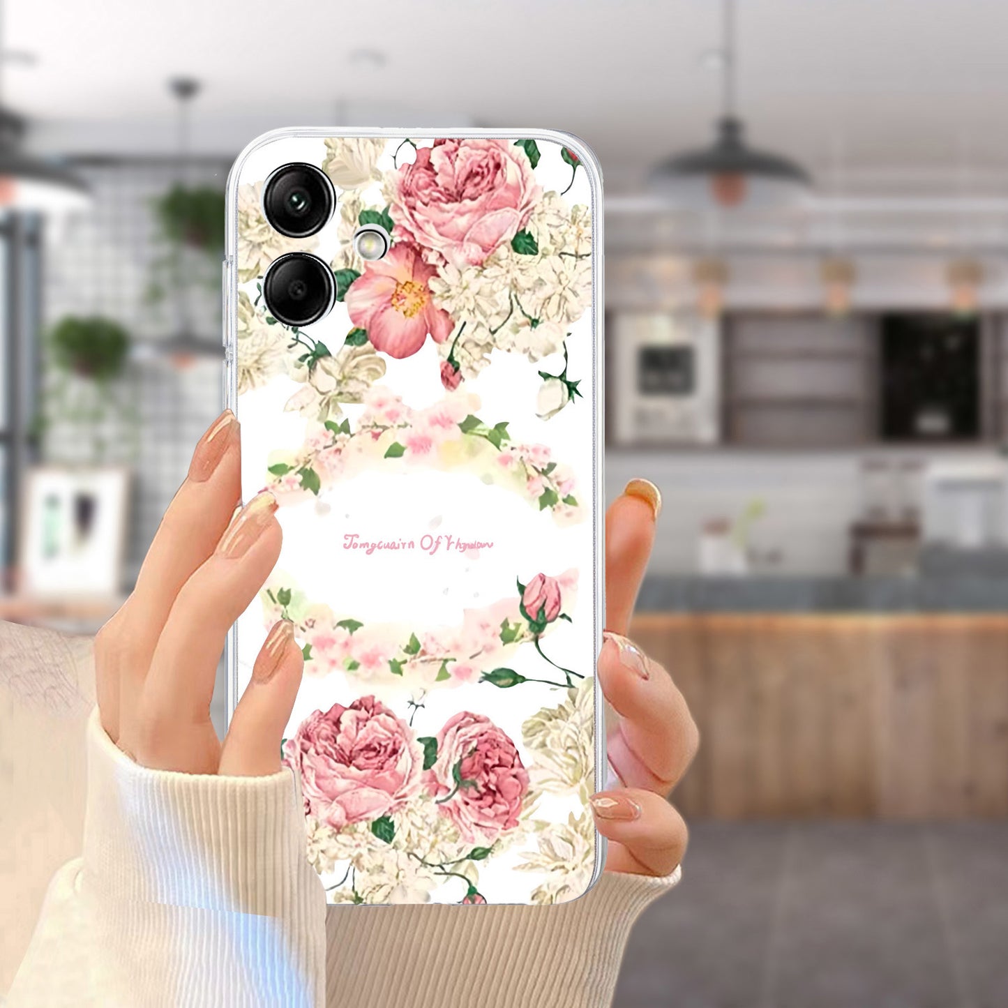 For Samsung Galaxy A06 Case Pattern Printing Soft TPU Back Phone Cover - Rose