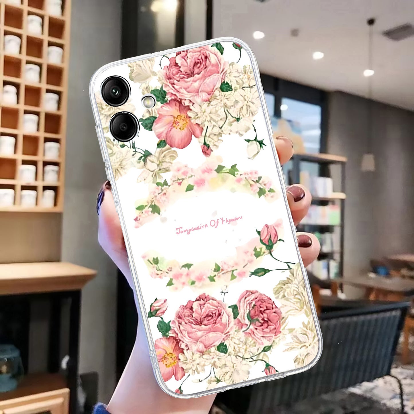 For Samsung Galaxy A06 Case Pattern Printing Soft TPU Back Phone Cover - Rose