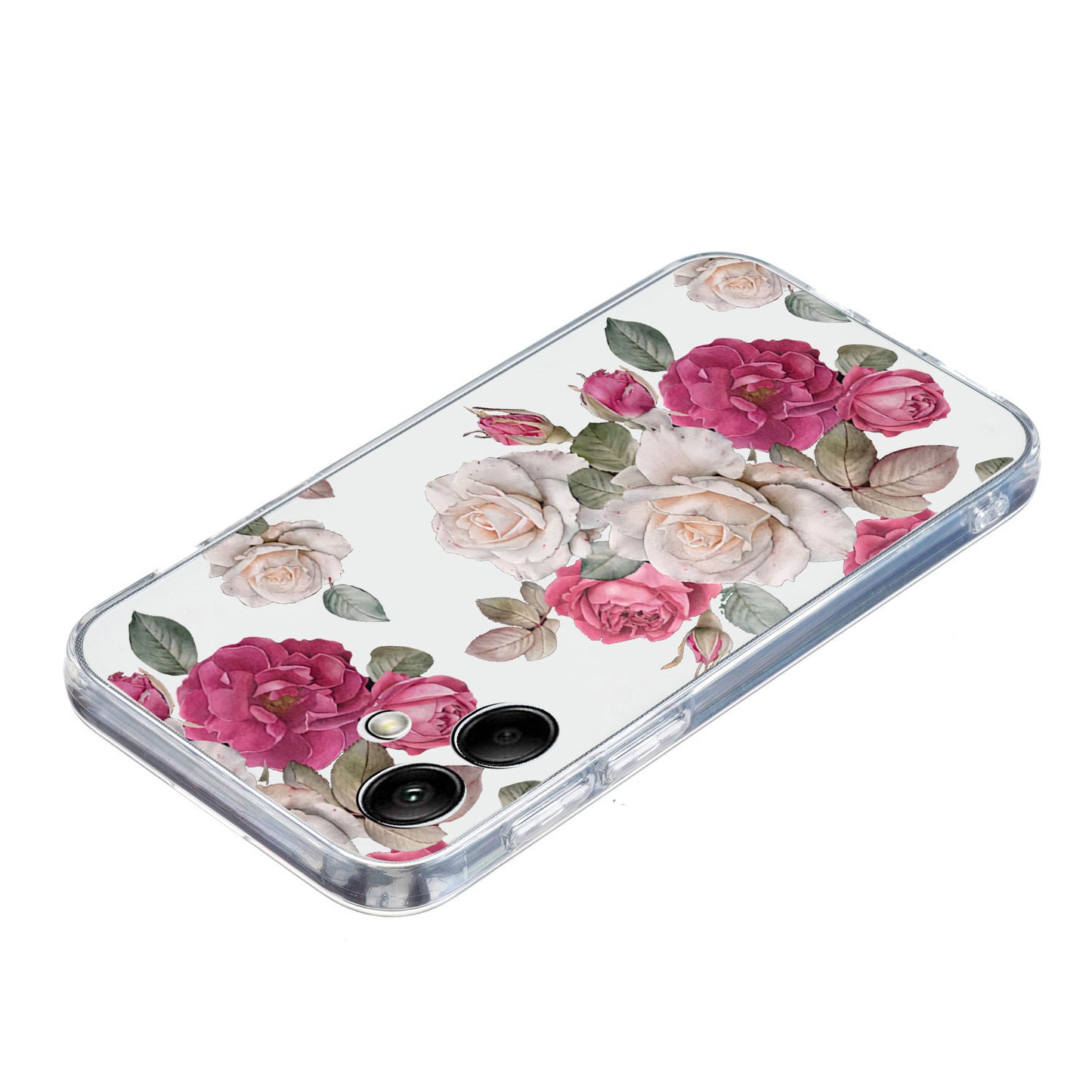 For Samsung Galaxy A06 Case Pattern Printing Soft TPU Back Phone Cover - Peony