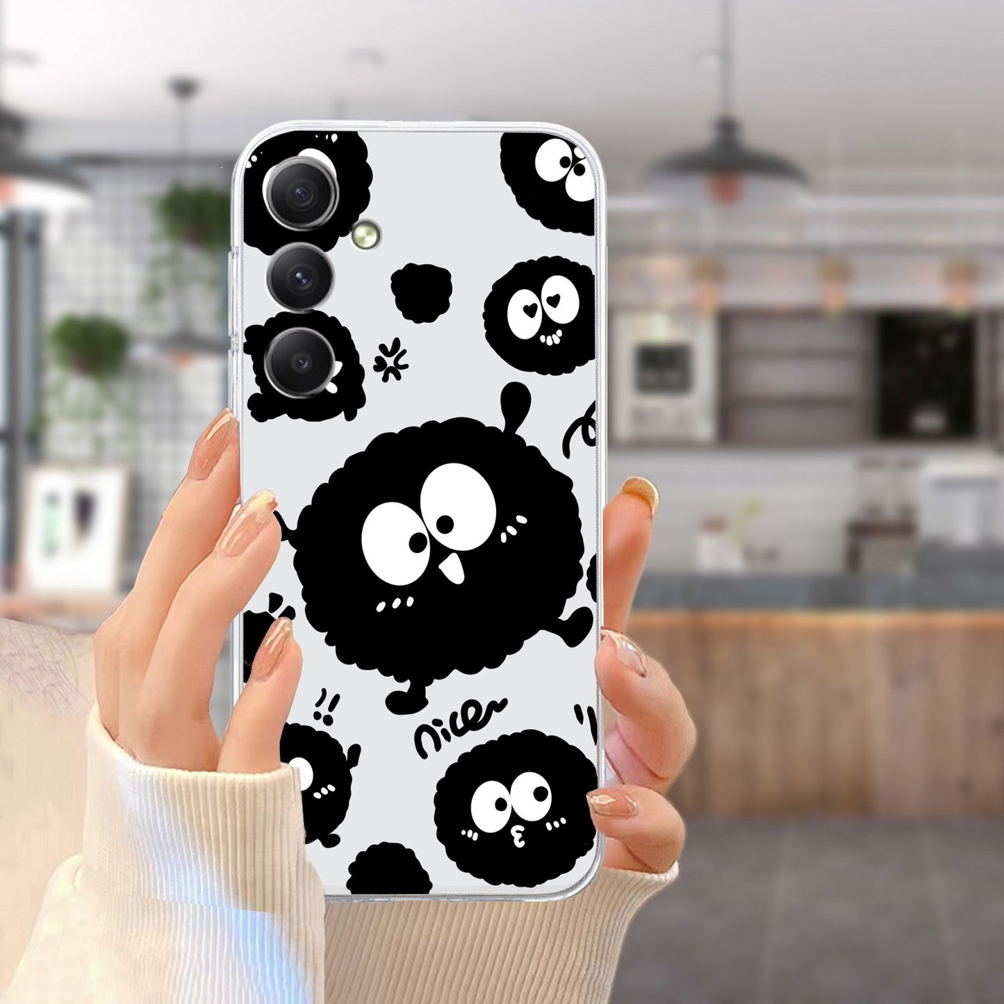 For Samsung Galaxy A16 5G / A16 4G Case Pattern Printing Soft TPU Back Phone Cover - Black Eyeball