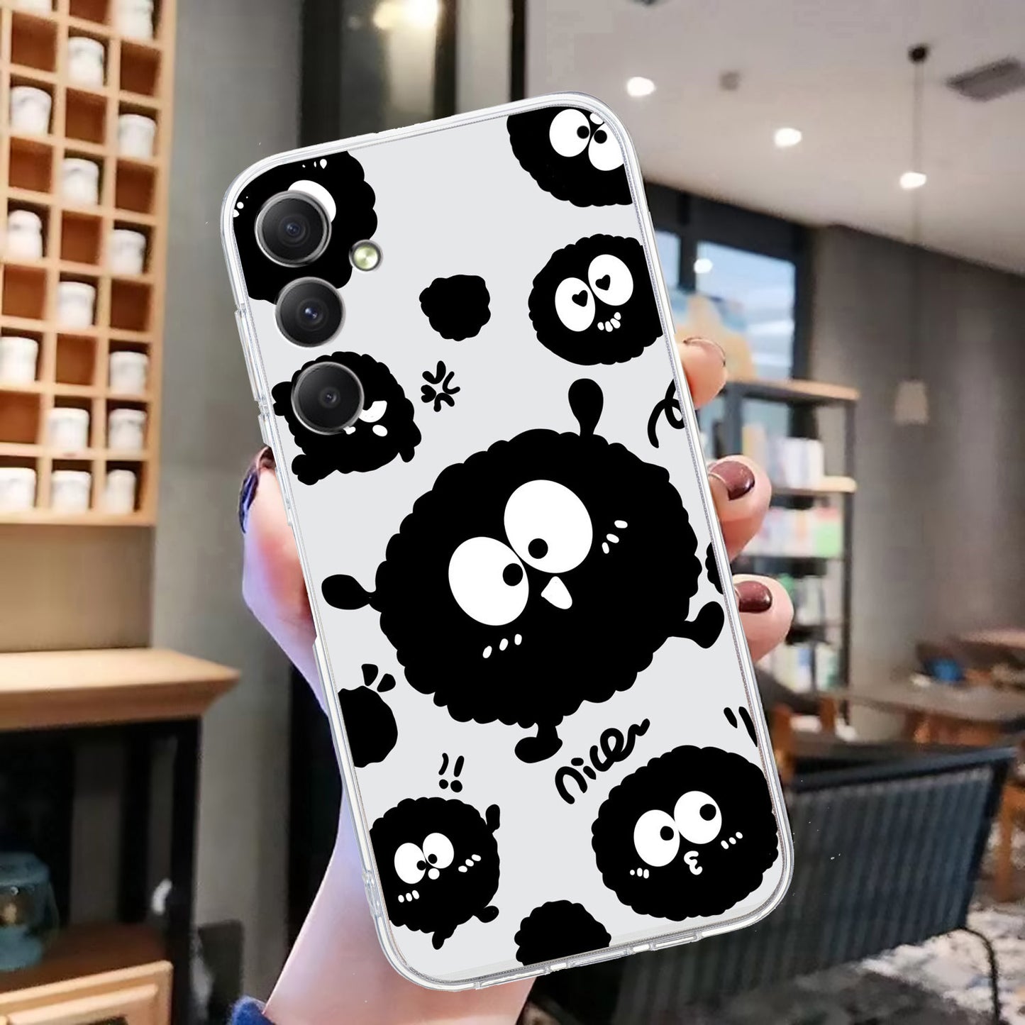 For Samsung Galaxy A16 5G / A16 4G Case Pattern Printing Soft TPU Back Phone Cover - Black Eyeball