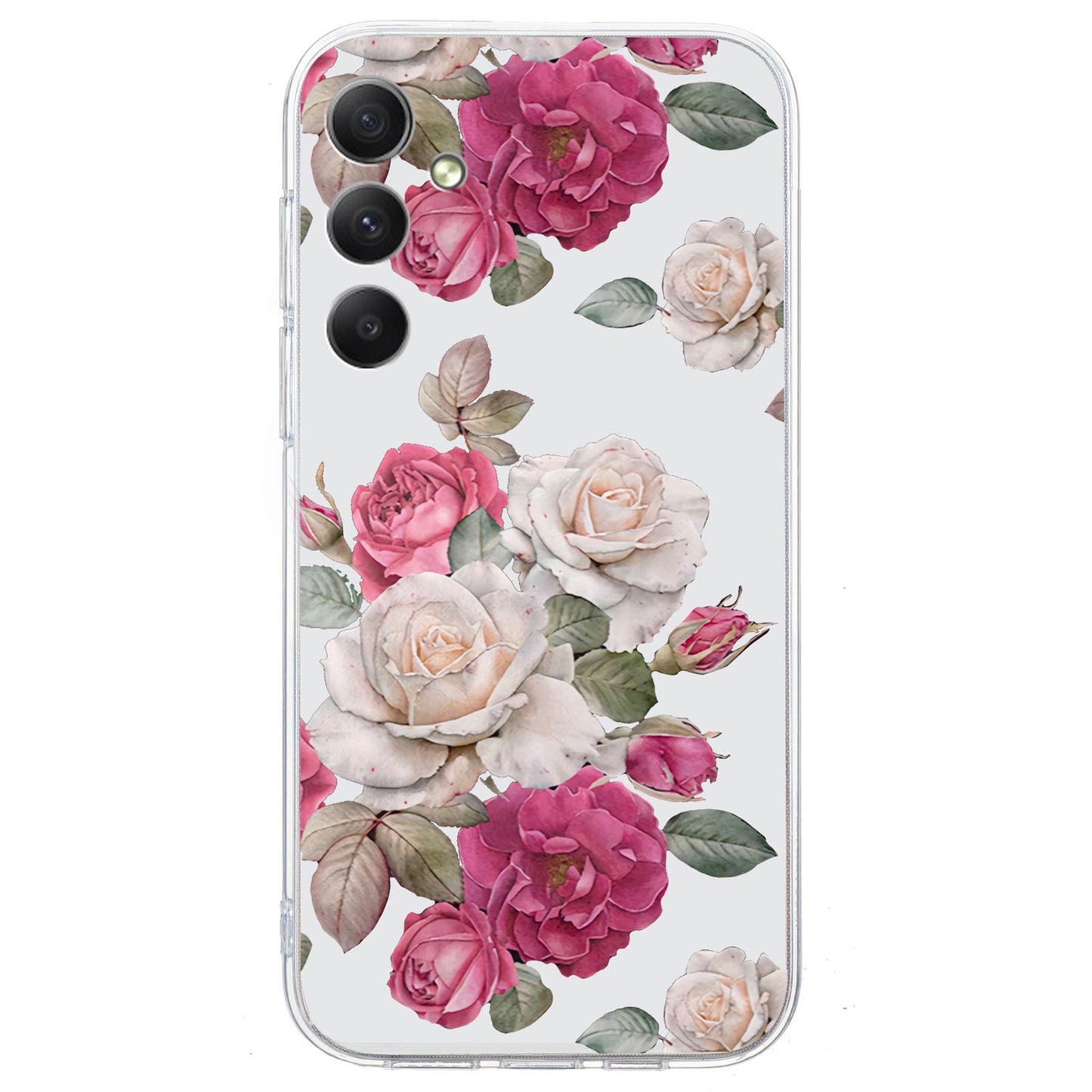 For Samsung Galaxy A16 5G / A16 4G Case Pattern Printing Soft TPU Back Phone Cover - Peony
