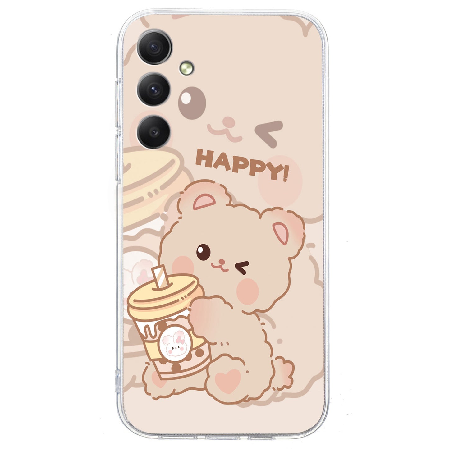 For Samsung Galaxy A16 5G / A16 4G Case Pattern Printing Soft TPU Back Phone Cover - Bear