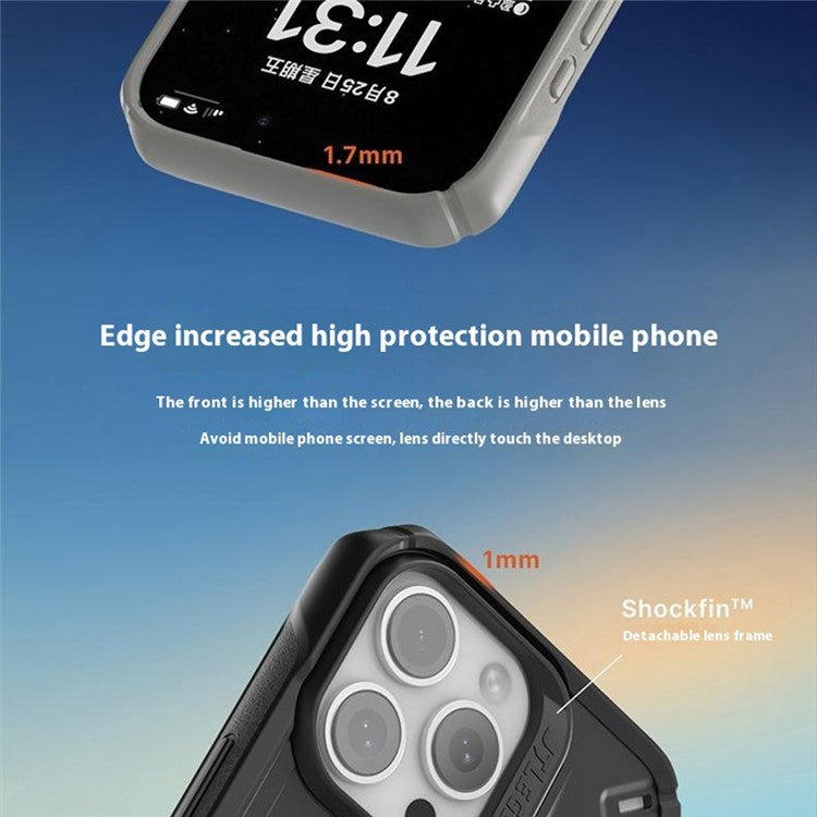 JTLEGEND REX Pro Kooling Mag Series For iPhone 16 Pro Magnetic Case PC+TPU Shockproof Phone Cover - Khaki