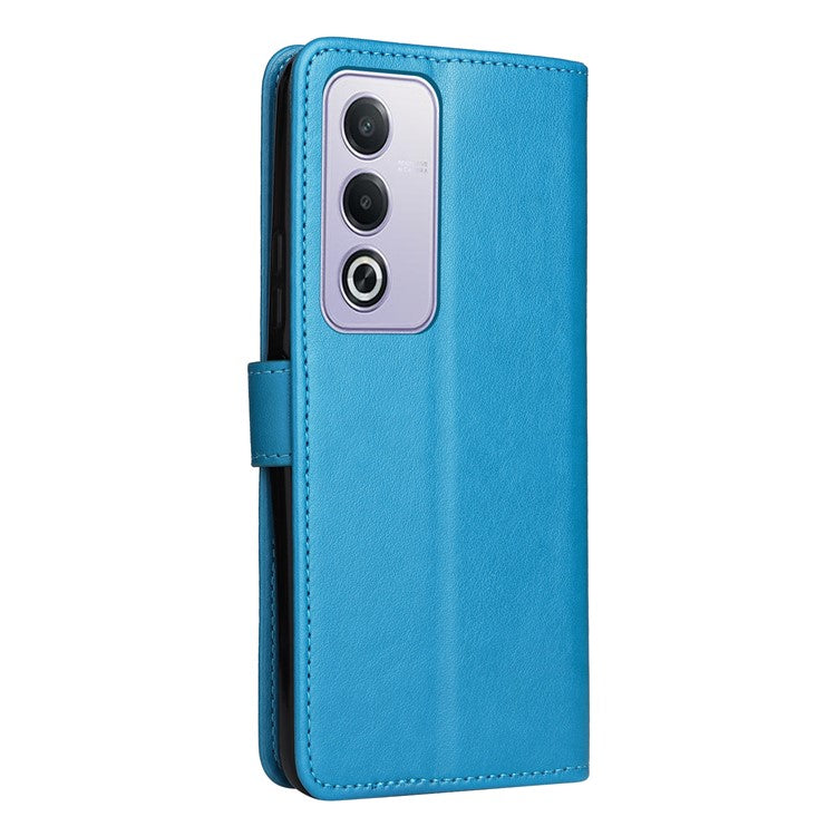 KT Imprinting Flower Series-4 For Oppo A3 Pro (Global) 5G Case Cat Bee Pattern Flip Leather Phone Cover - Blue