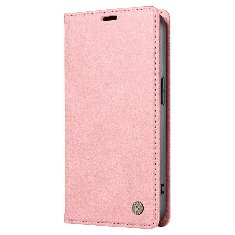 YIKATU YK-004 For Samsung Galaxy A26 5G / A16 5G / A16 4G Case Leather Skin-Touch Phone Cover Magnetic Auto-Absorbed - Pink