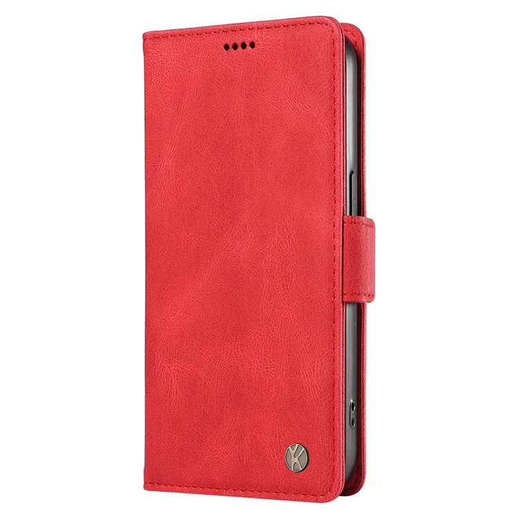YIKATU YK-005 For Oppo A3 Pro (Global) 5G Case PU Leather Wallet Phone Cover Skin Touch Feeling - Red